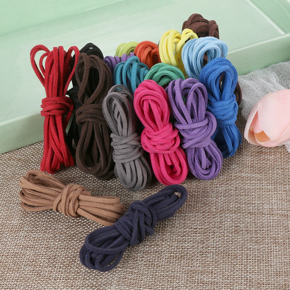 5 шт. 1 м плоская искусственная замша Корейский Бархатный кожаный шнур Сделай Сам