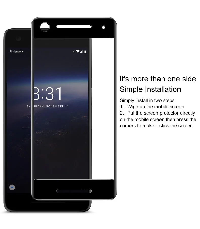IMAK Для Google Pixel 2 Полное покрытие экрана Закаленное стекло протектор экрана 3D Edge полное покрытие защитная пленка 3D изогнутый край