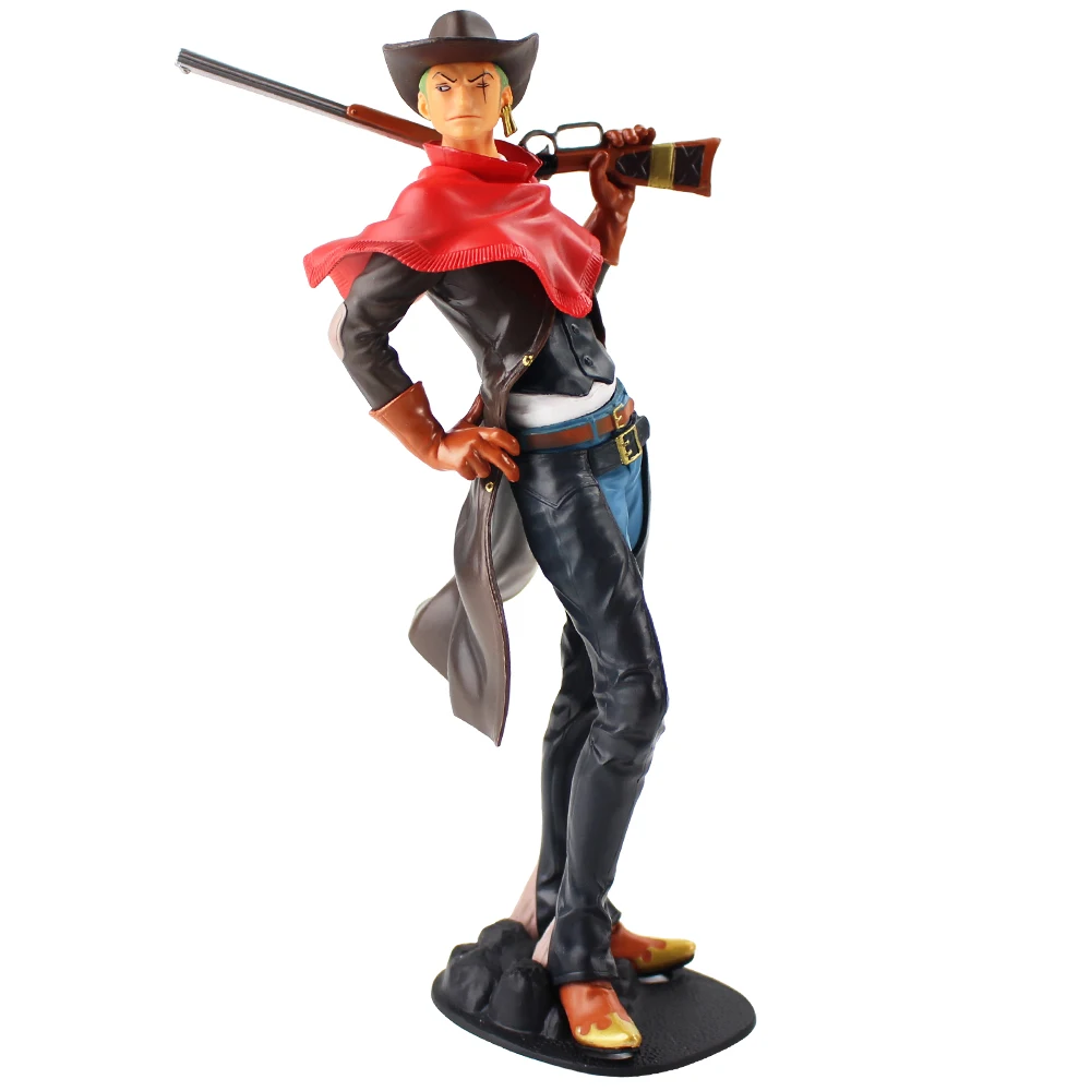 22 см аниме One Piece Luffy's соломенная шляпа Пираты Roronoa Зоро ковбой с пистолетом