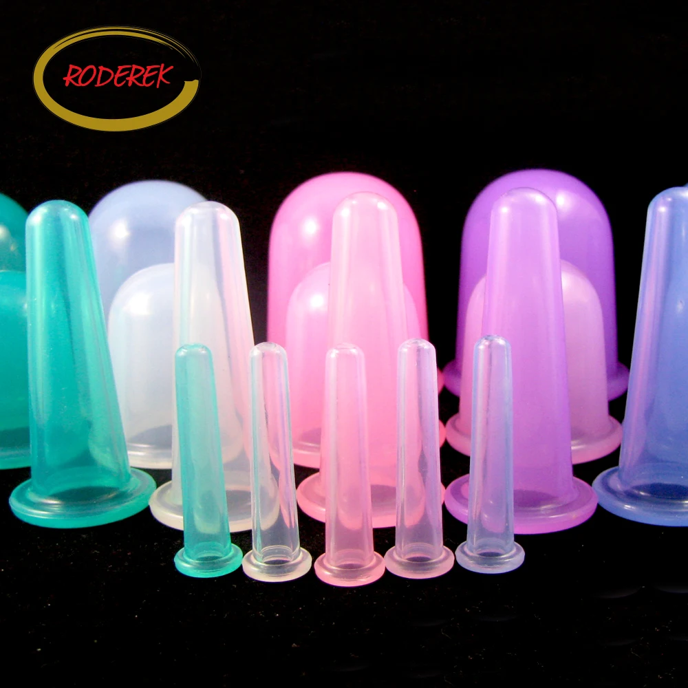 Силиконовые вакуумные массажные чашки Набор банок для массажа тела