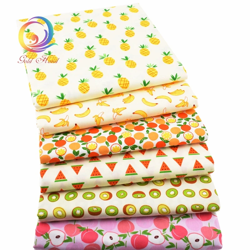 Haisen с фруктовым принтом саржевая хлопчатобумажная ткань сделай сам шитье для