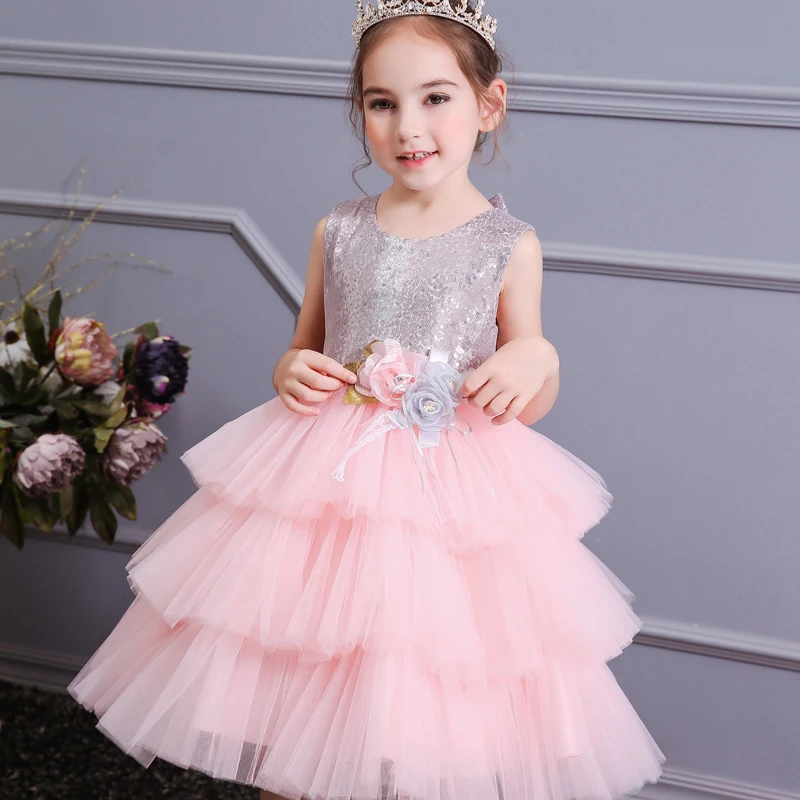 2020 Summer Girls Dress Elegant Party Wedding Kids Dresses For Clothes Children Clothing Princess 2 3 8 6 10 12 Year | Детская одежда и