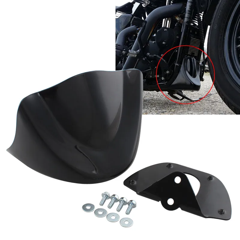 

Motorbike Front Spoiler Lower Chin Air Dam Fairing Gloss Black For Harley 2006-2017 Dyna FXD StreetBob FatBob WideGlide Models