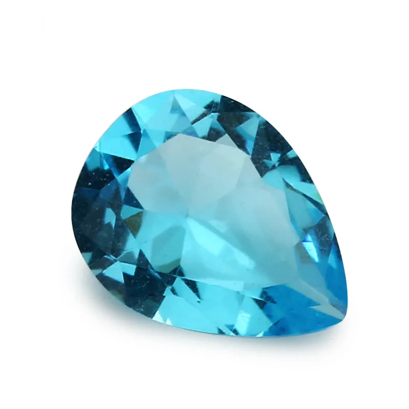 Light Sea Blue 50 шт 2x3-13x18mm Груша Форма Свободно сидящий стеклянный камень розовый красный цвет синий зеленый белый - Цвет: Light Sea Blue