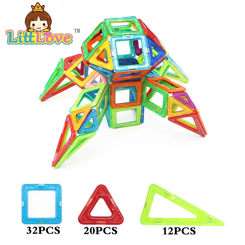 64 шт. большой размер магнитные дизайнерские строительные игрушки пластиковые