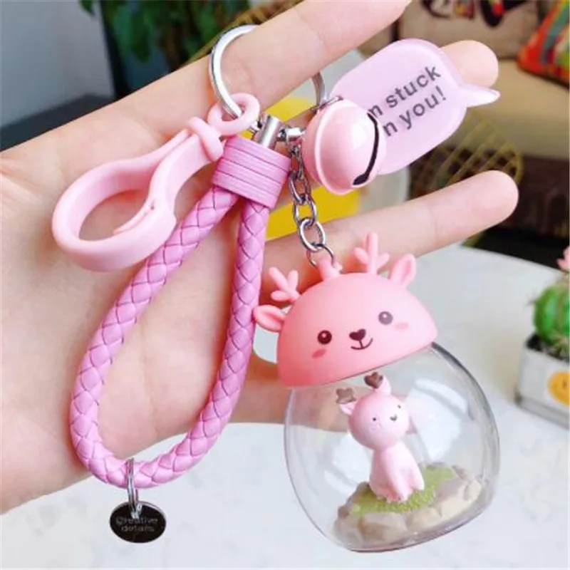 WKOUD Kawaii брелок с котом кольцо со светодиодной подсветкой Тоторо для шитья свиней