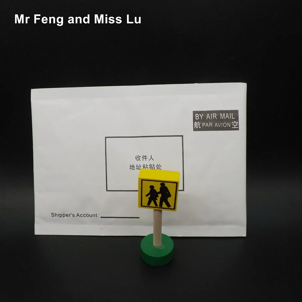 Pedestrian Traffic Sign Vehicle Model Accessories Toy Wooden Game Teaching Kid |
