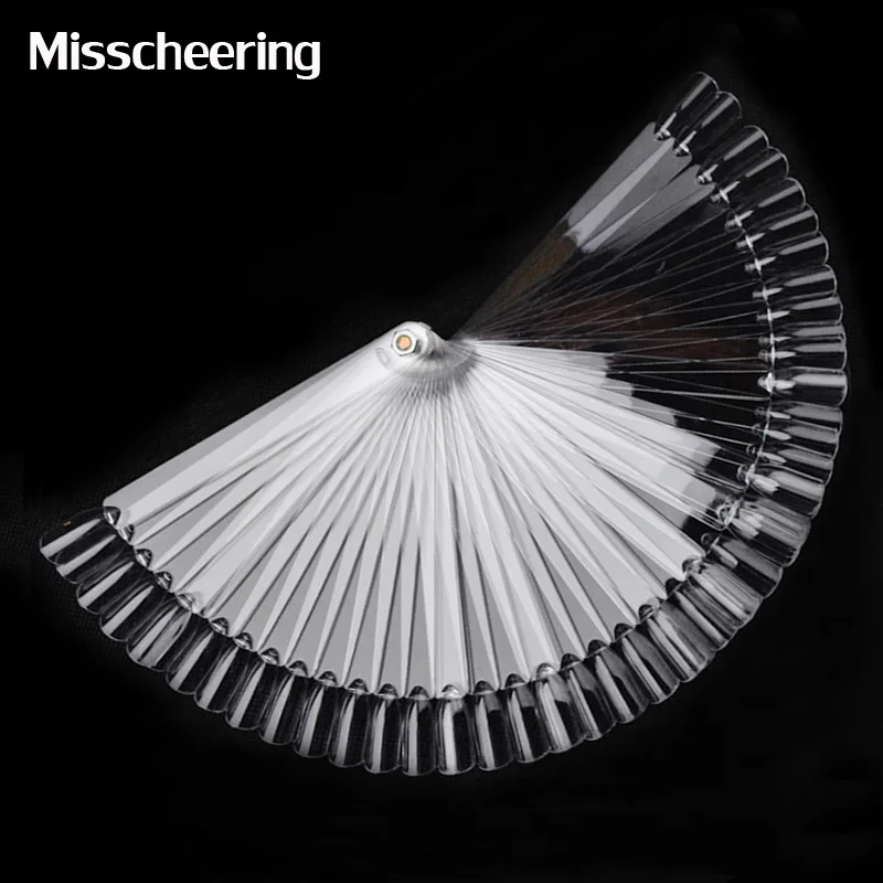 Прозрачные накладные палочки для дизайна ногтей 50 насадок/набор цветной