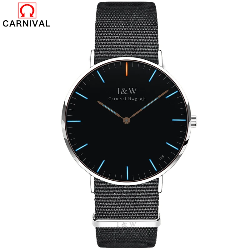 

2018KARNEVAL Women's watch Top brand Luxury women's watch Ultra Slim Quartz Watch Business nylon Band Relogio Female Sapphire