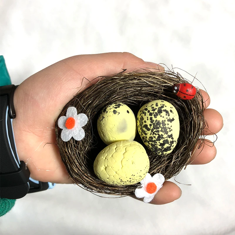 Новинка милое мини-гнездо 3D + садовое мини-мох из смолы домашний декор