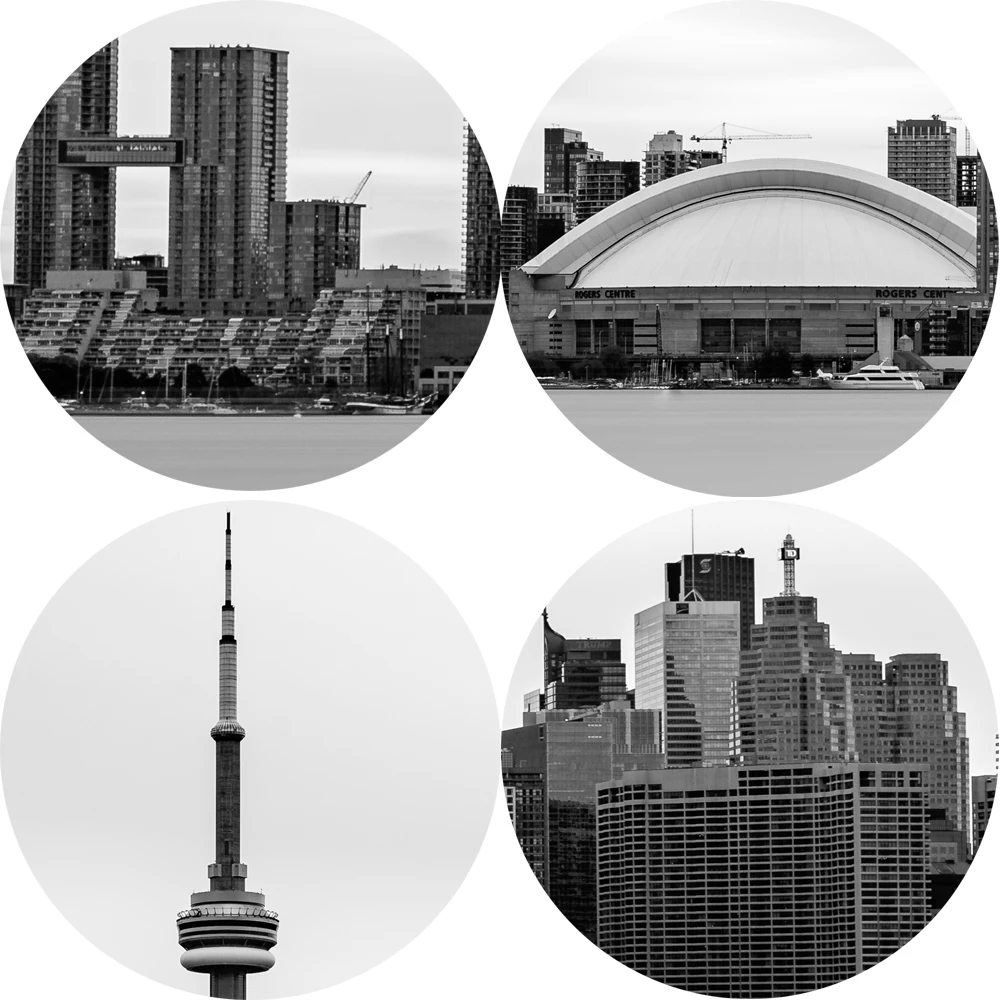 Черно-белые винтажные плакаты Toronto Skyline и принты Realist Toronto Настенная картина с ландшафтом картины на холсте для гостиной