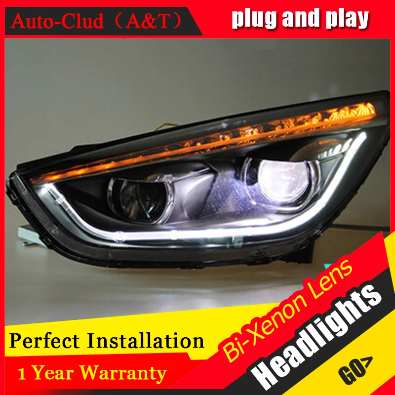 Авто Clud 2010-2013 для Hyundai ix35 головной светильник s автомобильный Стайлинг H7 ксенон HID