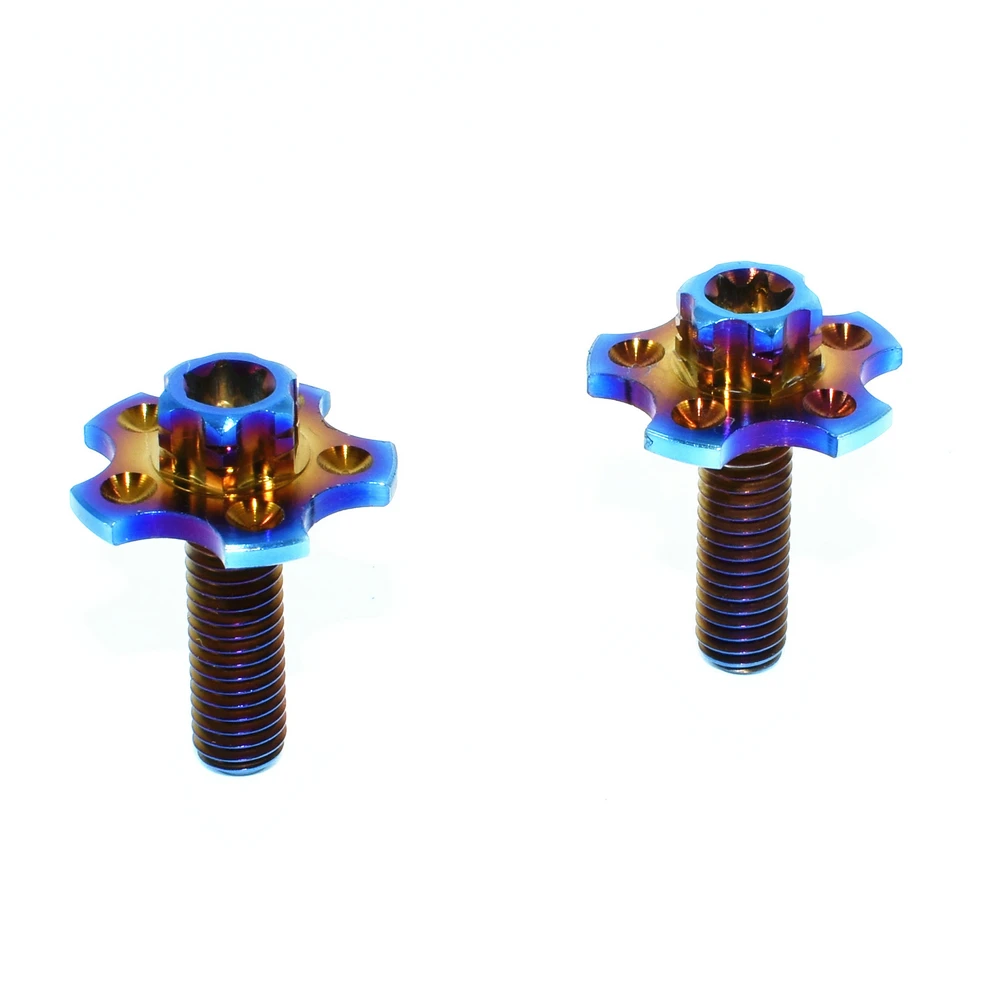Титановые болты для мотоцикла M6 x20mm номерные знаки Ti болты синий цвет Фланцевая головка модификация автомобильного двигателя Ti крепежи