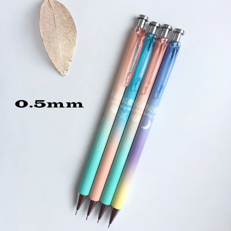 0.5mm Random Color Милый Lucky star механический карандаш 0,5 мм/0,7 мм автоматический карандаш офисная школьная Ручка для письма Канцтовары - Цвет: 0.5mm Random Color