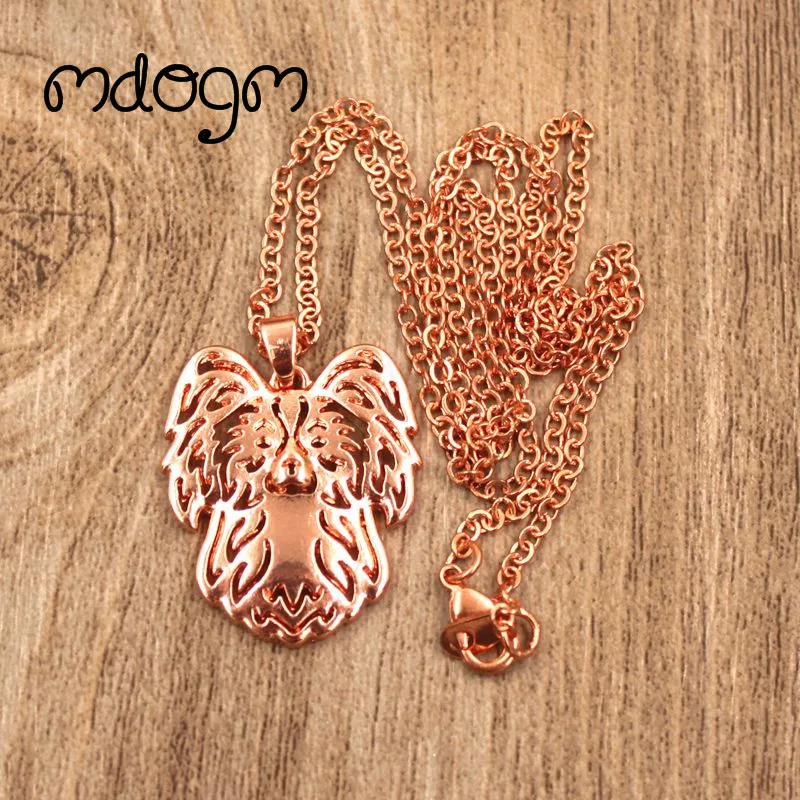 Милое ожерелье-бабочка с подвеской в виде собаки посеребренные ювелирные