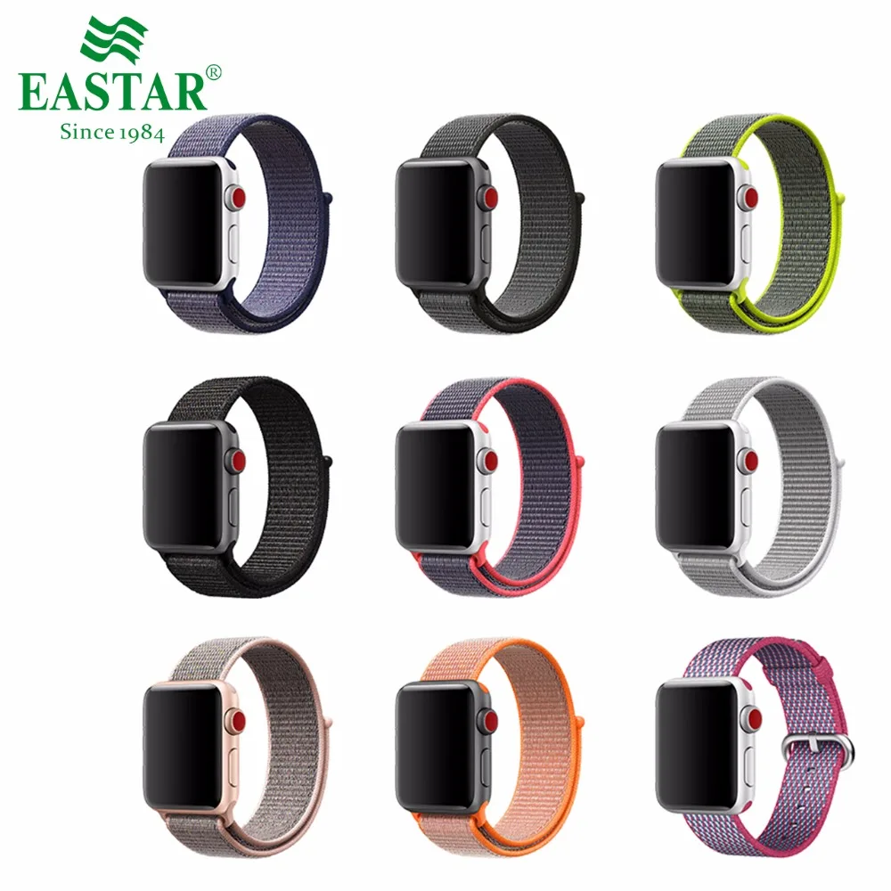 Eastar серии 3/2/1 Плетенный нейлоновый спортивный ремешок для наручных часов Apple Watch, 5, 42 мм, 38 мм, версия сменный браслет на запястье для наручных часов iwatch, ремешок