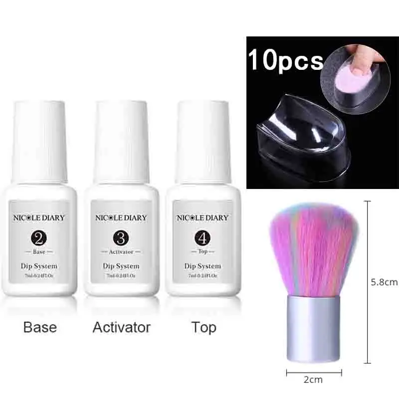 14pcs Set 20 Набор пудры для ногтей 6/4 шт, розовый блеск для ногтей, светящийся матовый градиент, французский хромированный пигмент, натуральный, без лампы - Цвет: 14pcs Set 20