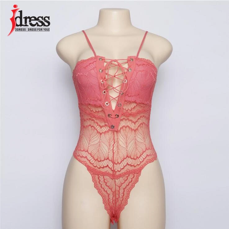 Pink Idress пикантные Кружево женщин видеть сквозь Средства ухода за кожей костюм Средства ухода за кожей con комбинезон летний Комбинезоны для малышек женские комбинезон Средства ухода за кожей Комбинезоны для девочек Feminino Playsuit - Цвет: Pink