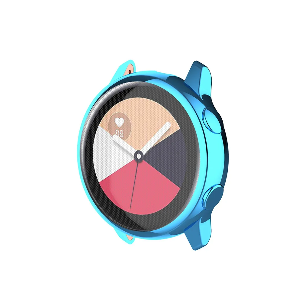 Чехол для часов для samsung Galaxy Watch Active SM-R500, Смарт-часы с гальваническим покрытием, защитная крышка на 360 градусов, чехол, устойчивый к царапинам