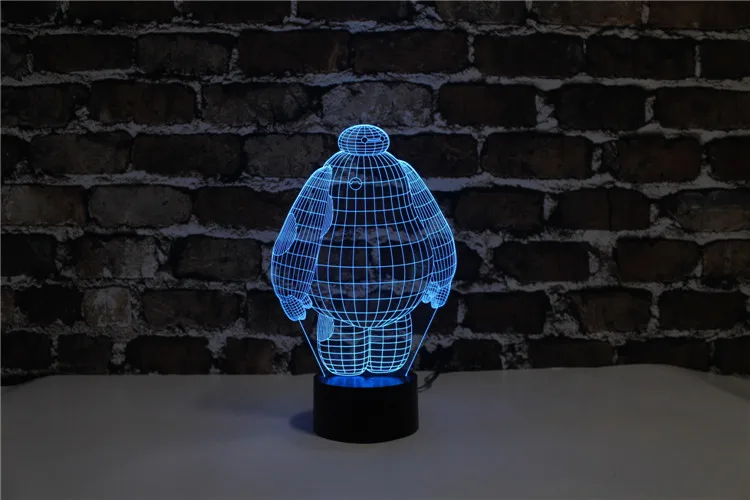YJM-2854 Lovely 3D Big Hero 6 Baymax Appearance LED Table Lamp Multi-color Night Lights for Holiday Decoration | Лампы и освещение