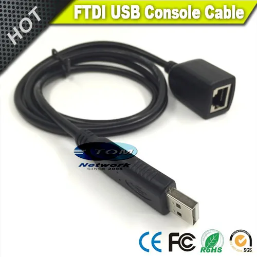 Новый 6 футов черный FTDI FT232 чип USB к RS232 последовательный RJ45 CAT5 женский консольный