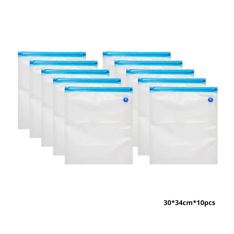 Bags-30x34cm 10pcs Tinton Life ручной пищевой вакуумный упаковщик упаковочная машина пленочный контейнер упаковщик вакуумный упаковщик с вакуумными пакетами на молнии - Цвет: Bags-30x34cm 10pcs