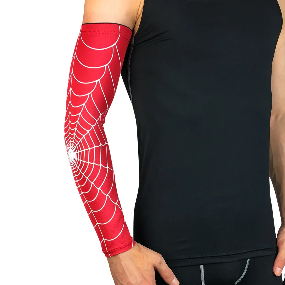 Мужская и женская компрессионная повязка на руку Spider Web для спорта баскетбола