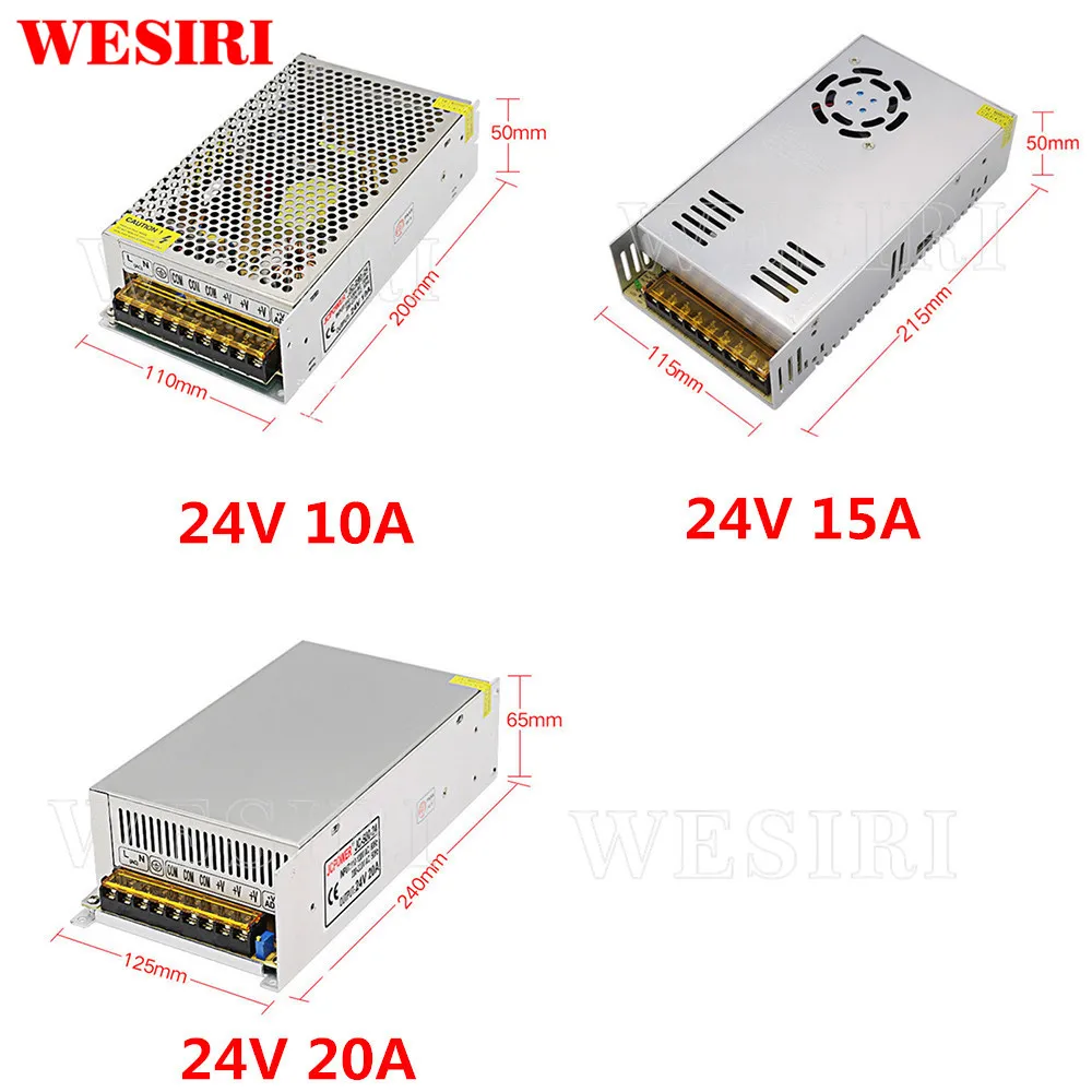 24V 1A/2A/3A/5A/10A/15A/20A Switch LED Power Supply Transformer for Strip Lights | Освещение