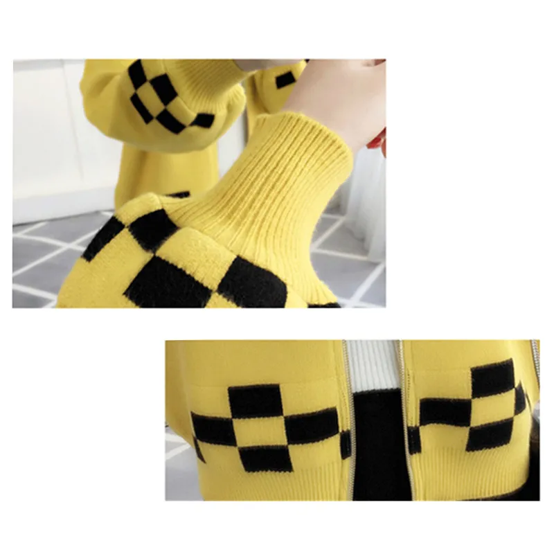 

Womens Sweater Short Cardigan Tops 2018 New Fashion Autumn Winter Long Sleeve Loose Knitted Cardigan Female Sweaters Coat S86