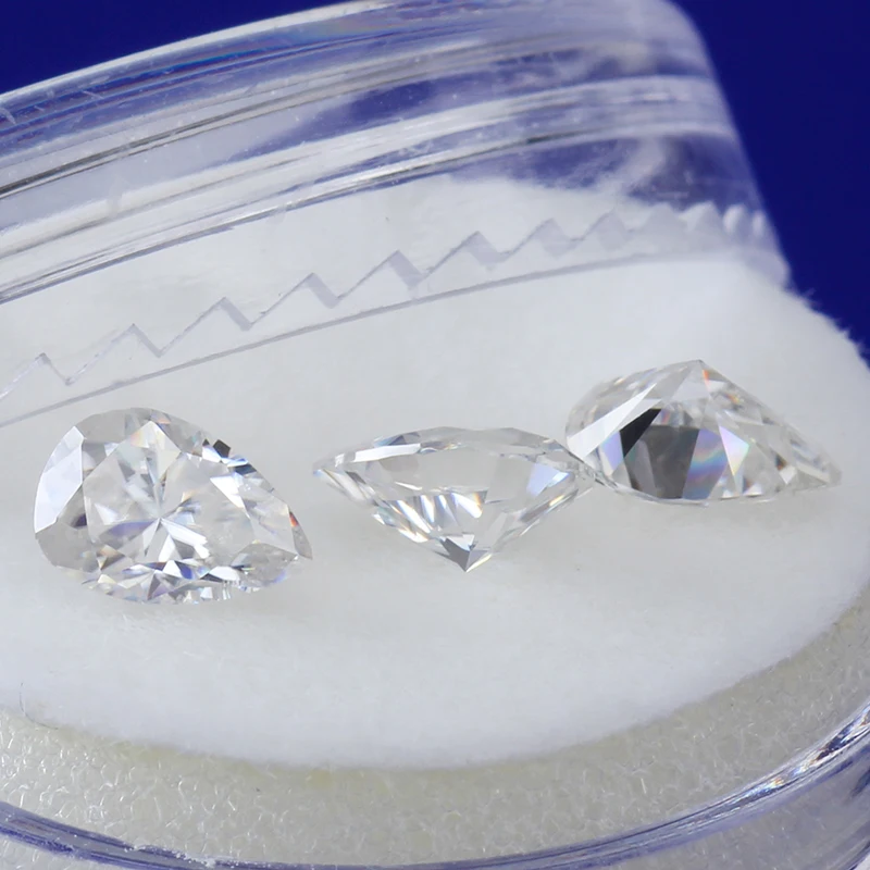 Топ чистый белый качество 2ct синтетический бисер полировка 11*7 мм Груша розничная