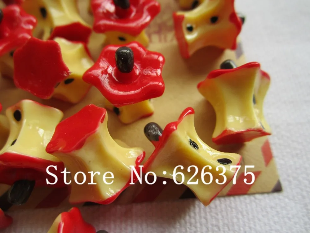 Рена! Минимальный заказ $6 (смешанный заказ) полимерное яблоко для волос с бантом