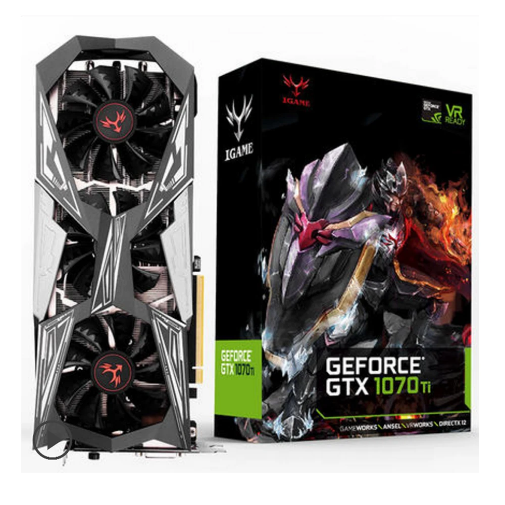 Шахтер горнодобывающей gtx1070ti видеокарта 8 ГБ/256bit/GDDR5/directx12/1607 мГц 1683 мГц/ 16nm/DVI D + 2 *