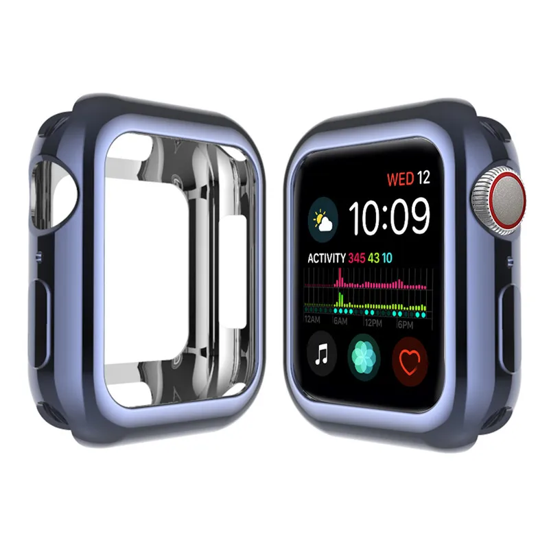 Полный защитный чехол для Apple Watch Series 5 4 3 2 1 бампер Защитная пленка iWatch 42 мм 38 44 40