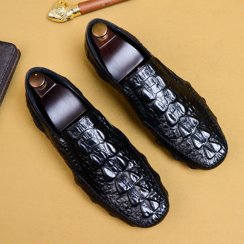 

New Style Mens Crocodile Pattern Shoes Flats Male Formal Homecoming Dress Marriage Wedding Shoes Zapatos Hombre Vestir