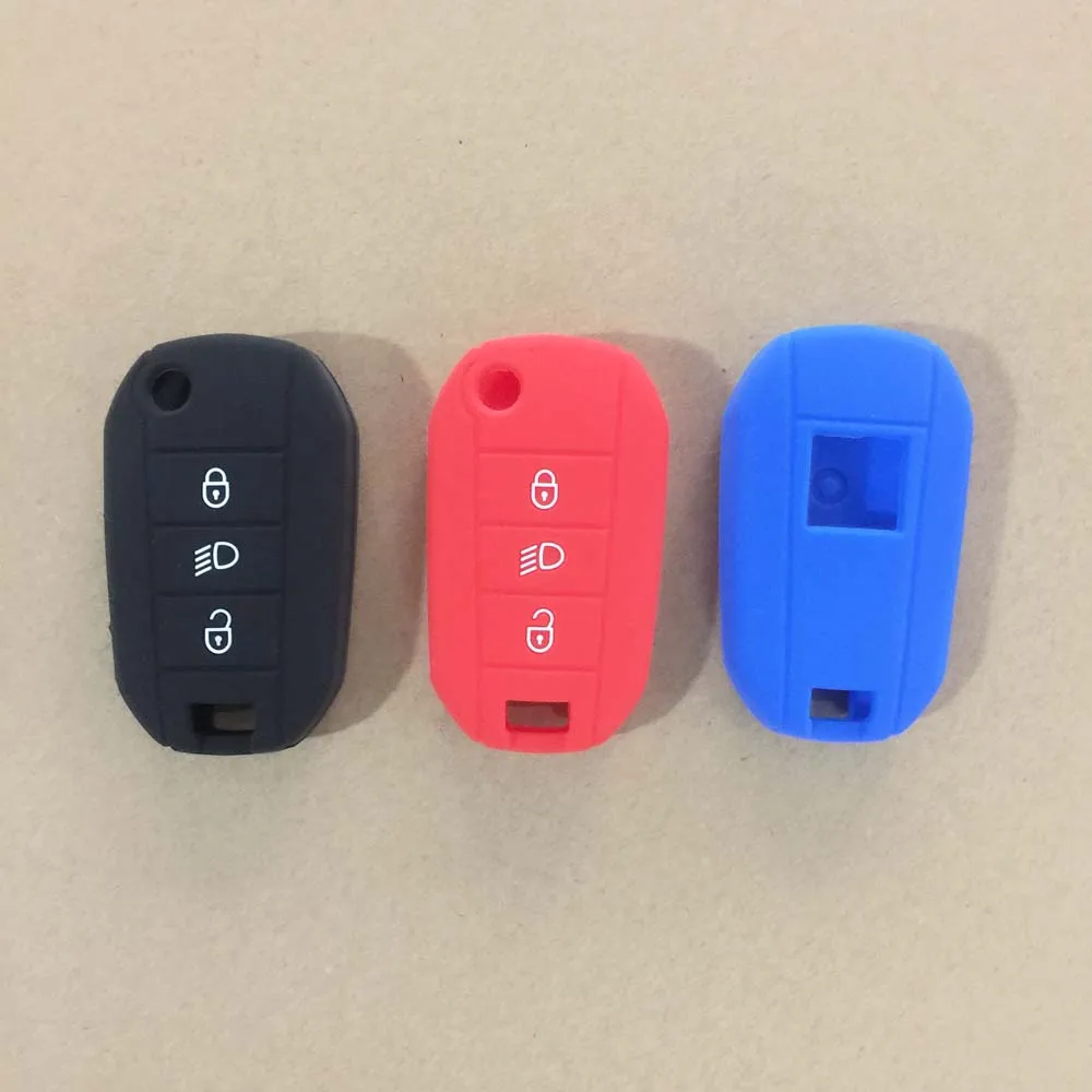 1 шт. новый силиконовый чехол для ключей от машины peugeot citroen 308 пульт