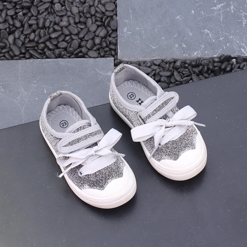 Children Shoes Sport Breathable Girls Sneakers Soft Kids For Casual Child Canvas Fashion Bling Priness | Детская одежда и обувь