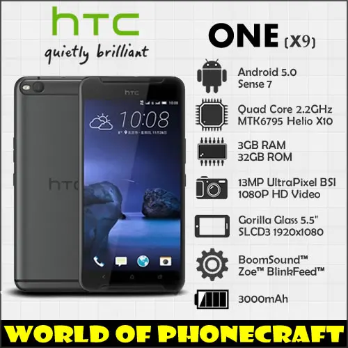 HTC один x9 большой Экран 5.5 &quotOcta core 3G Оперативная память 32 г Встроенная Dual SIM 1920*1080