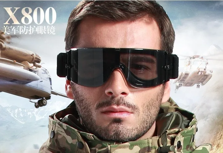 Горячая Распродажа USMC страйкбол X800 Тактические Солнцезащитные очки тактические очки черные 3 линзы