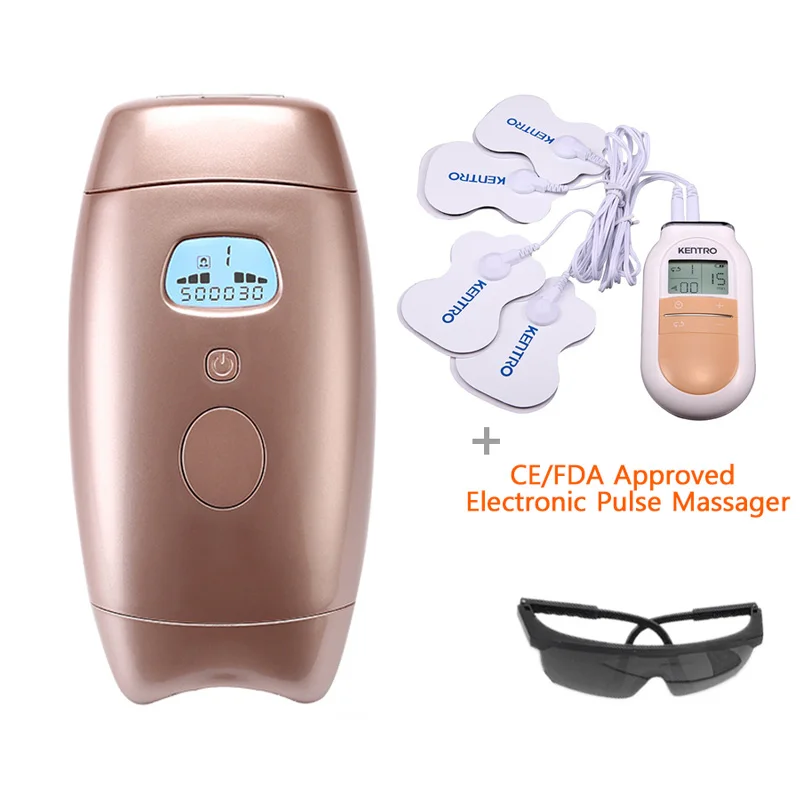 Elec. pulse massager IPL лазерная эпиляция lcd 2в1 500000 вспышки Эпилятор постоянный Триммер бикини Vancostar электрический эпилятор лазер - Цвет: Elec. pulse massager