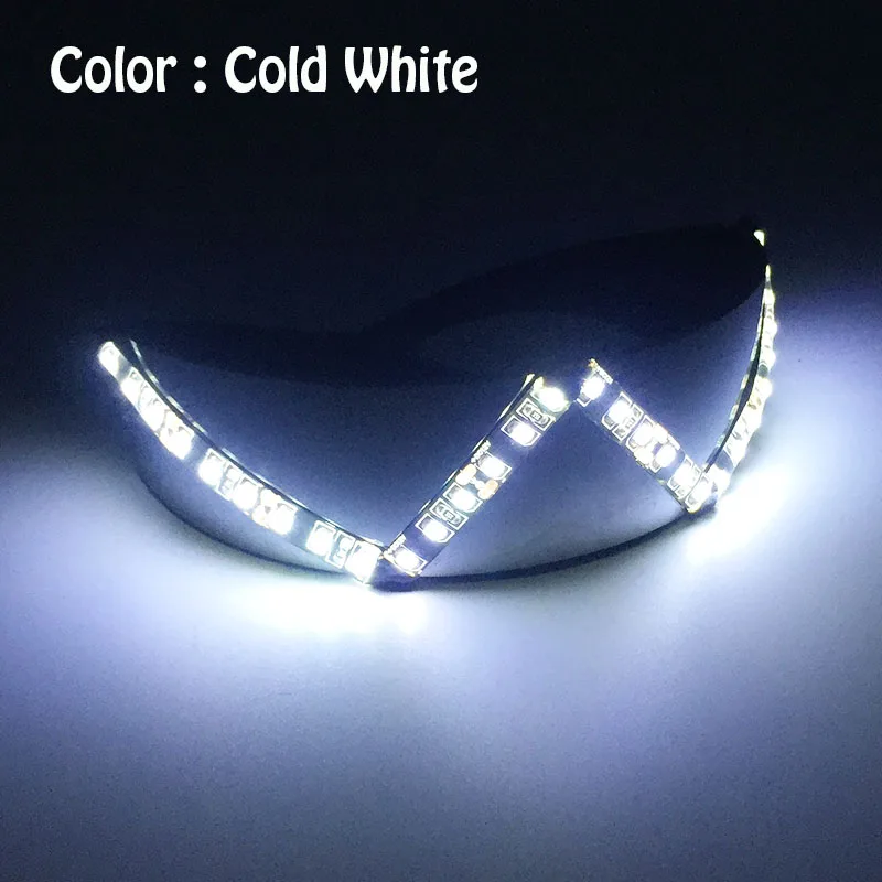 Type 07- White Яркий светодиодный светильник DC12V, очки Rave Cospaly, лазерные концертные привлекательные очки для ночного бара, шоу, флуоресцентные вечерние принадлежности - Цвет: Type 07- White