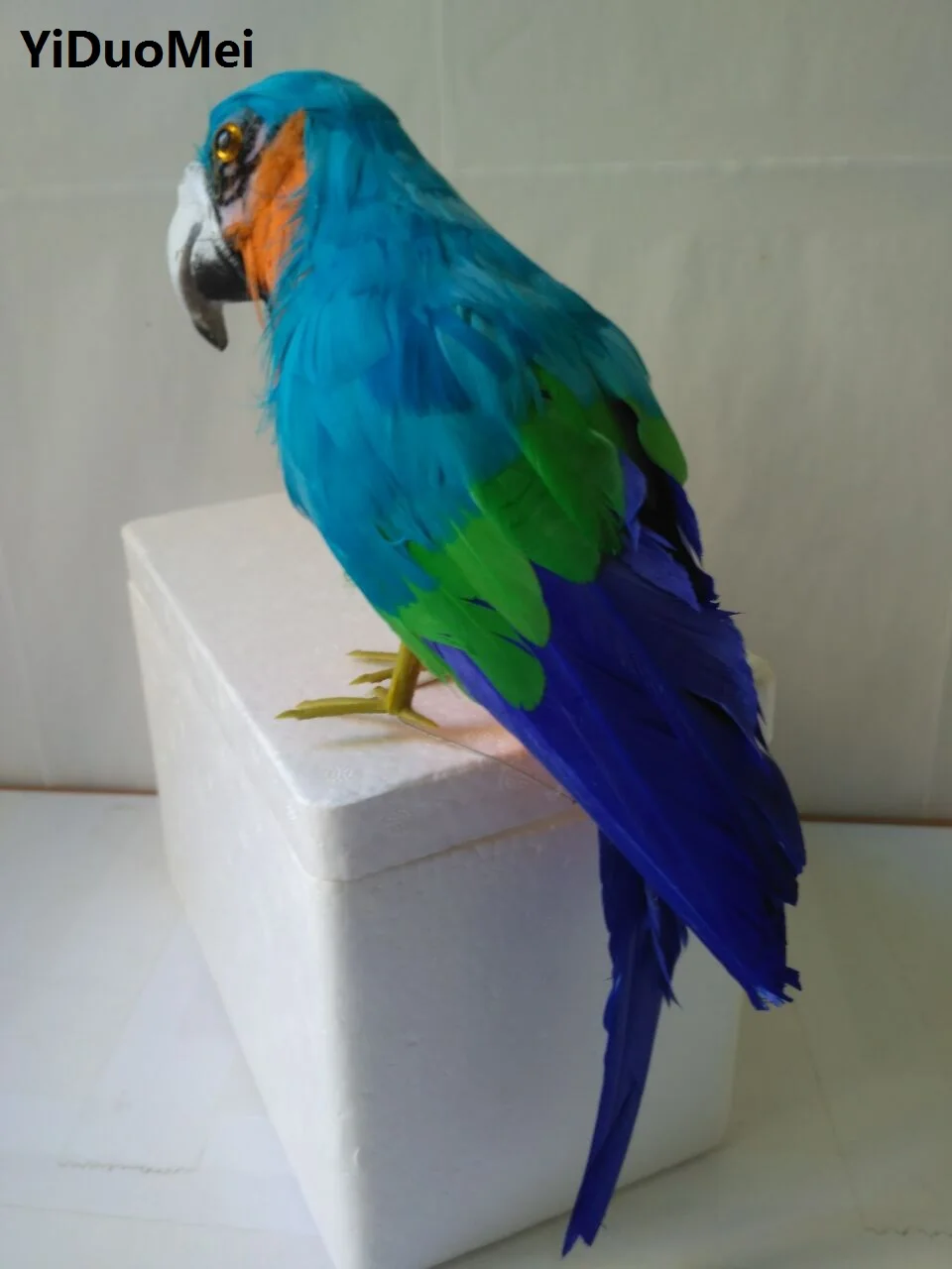 

artificial bird about 30cm beautiful colourful blue feathers parrot model handicraft prop,home garden decoration gift p2604