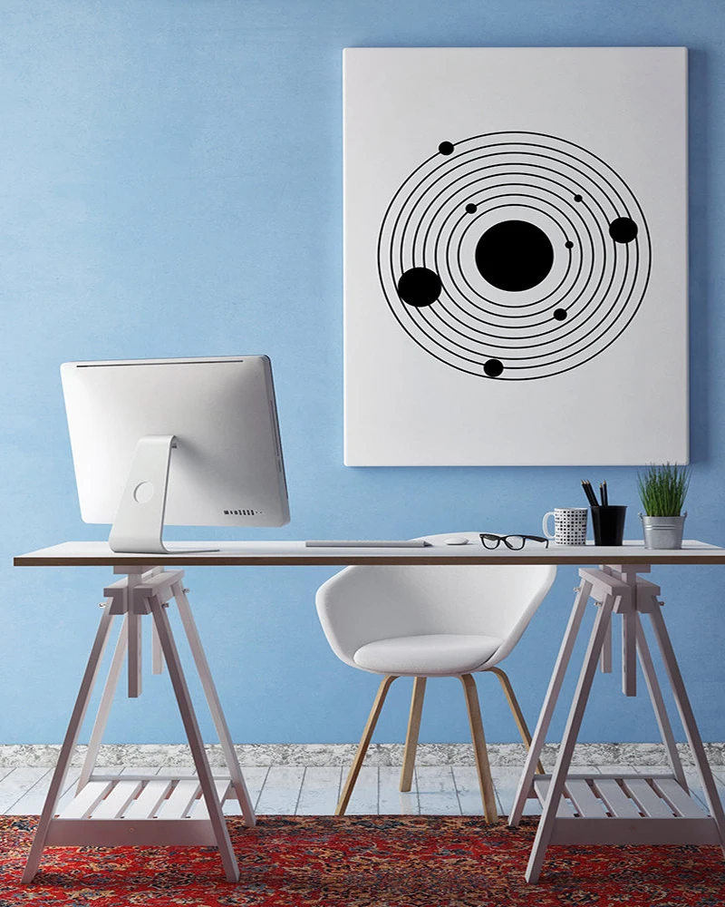 Художественные плакаты и принты солнечной системы минималистичный декор