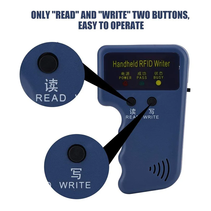 125KHz portable RFID copier ID card duplicator with 10pcs rewritable tags | Безопасность и защита