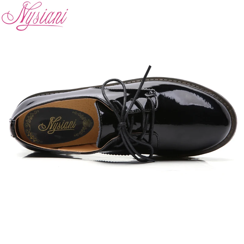 Nysiani/Женская обувь из спилка на платформе с толстым каблуком сезон весна-осень 2018