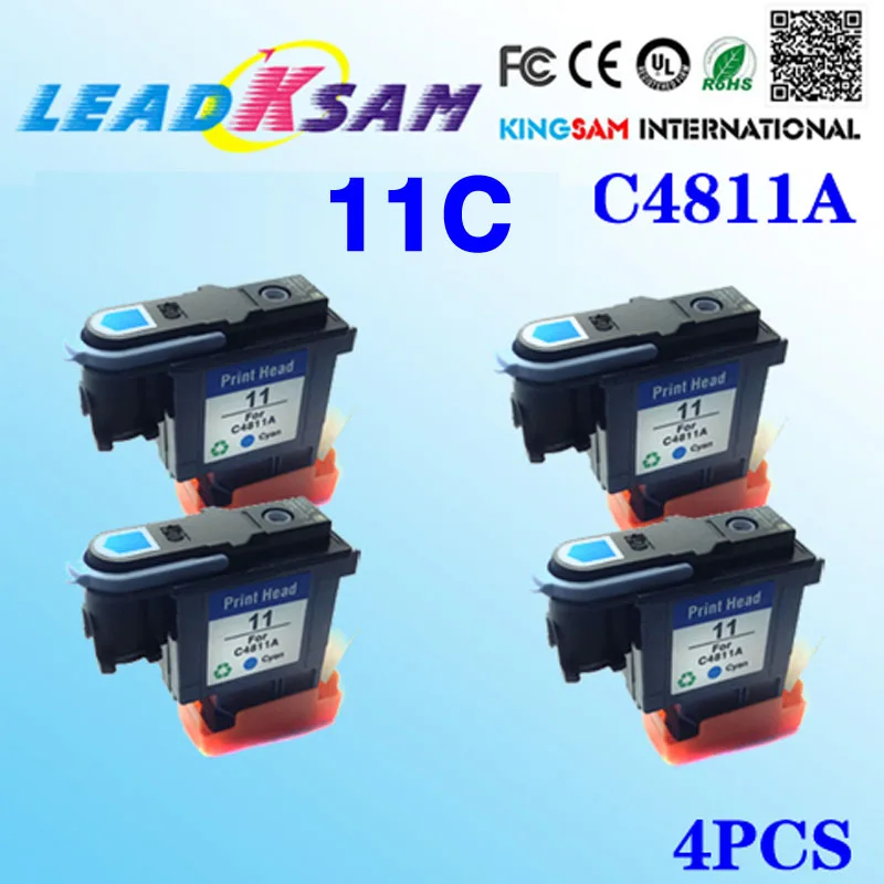 4 шт. совместимый для HP11 Cyan C4811A печатающая головка 11 OfficeJet 9110 9130 1000 1100 1200 2200 2280 2300|hp