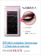 IIWAKA Lash дизайн 1 чехол все размеры C D накладные ресницы для наращивания накладные норковые Черные Накладные ресницы