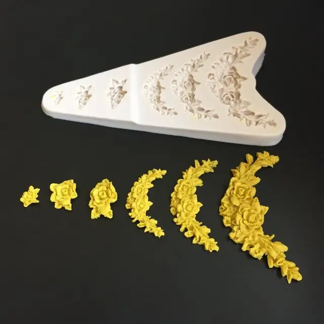 Силиконовые формочки для цветов кружева силикагель формы шоколадные цветы