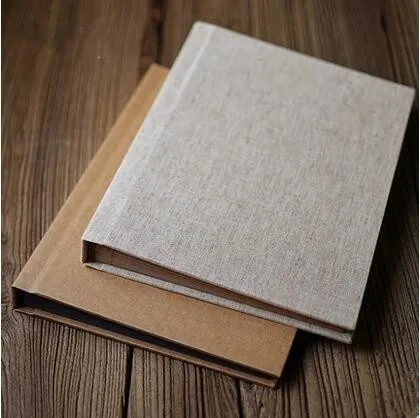 Вертикальный льняной чехол с бабочкой в твердом переплете простой ручной Альбом