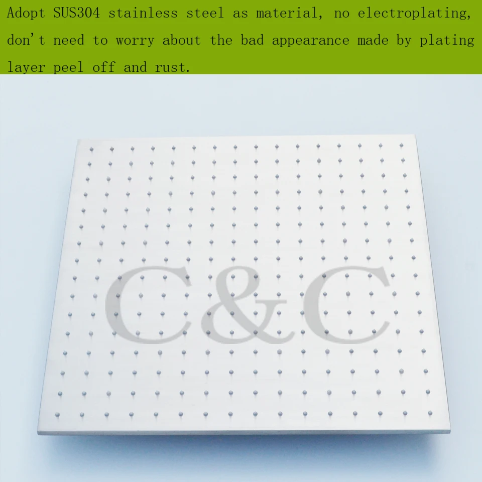 20 дюймов LED 3 вида цветов набор для душа с дождевой насадкой металлический