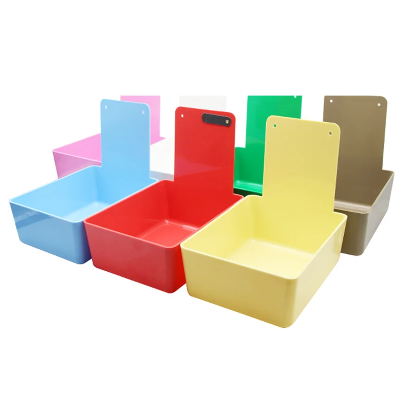 14 pcs/lot 7 colors Dental Lab Tools Dental Plastic Work Boxes Colorful Dental Work Pans With Clip Holder For Hold Teeth Model